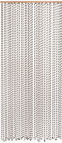 Seil, Baumwoll-Stränge, 36 Stränge, schwarz-weiß, handgearbeitet, auf Leiste