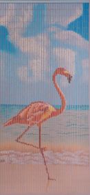 Flamingo, 90 Stränge, Bambusstäbchen, handbemalt