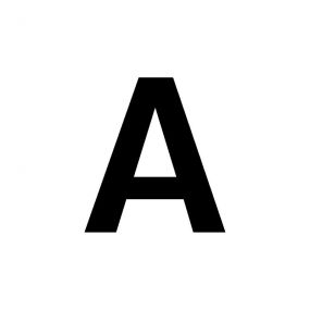 Buchstaben, 50 mm, A, Kunststoff, schwarz, selbstklebend, 0,3 mm, 1 St