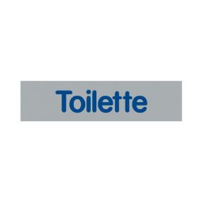 Mini-Wortschilder, Toilette, Kunststoff, silber, selbstklebend, 8 cm, 2 cm, 0,5 mm, 1 St