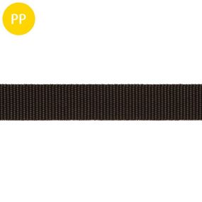 Gurtband, Polypropylen, multifil, 25 mm, schwarz, 1 m, 50 m