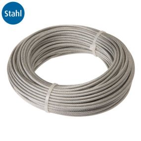 Drahtseil, 6 X 7, Stahl, PVC-ummantelt (2/3 mm), 3 mm, 30 m