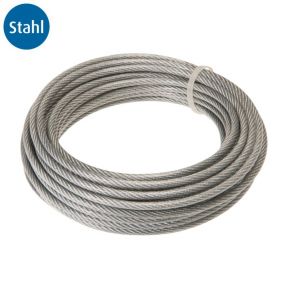Drahtseil, 6 X 7, Stahl, PVC-ummantelt (3/4 mm), 4 mm, 10 m