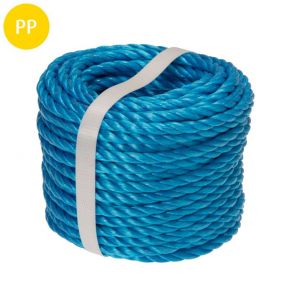 Seil, 3-schäftig gedreht, Polypropylen-Split, 5 mm, blau, 20 m