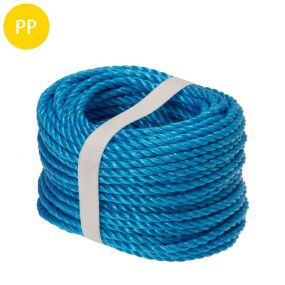 Seil, 3-schäftig gedreht, Polypropylen-Split, 4 mm, blau, 20 m