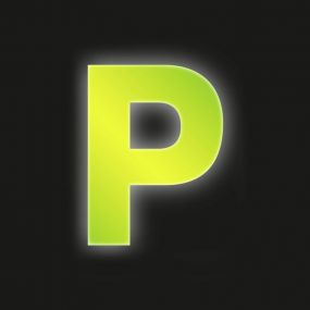 Buchstaben, 80 mm, P, Kunststoff, gelb, reflektierend, selbstklebend, 0,3 mm, 1 St