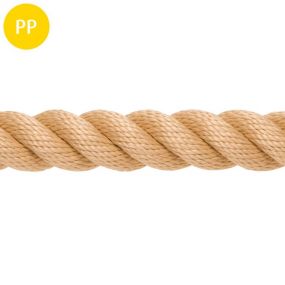 Handlauf-Seil, Polypropylen, 30 mm, hanf-natur, 1 m