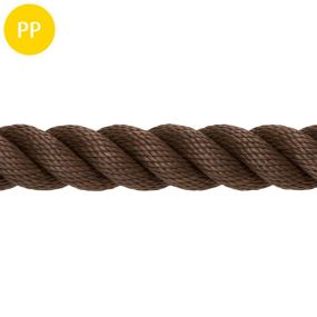 Handlauf-Seil, Polypropylen, 30 mm, sepiabraun, 1 m