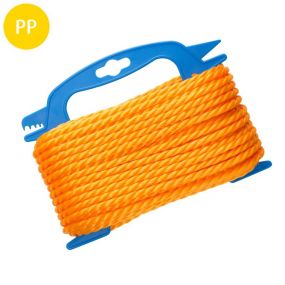 Seil, 3-schäftig gedreht, Polypropylen, monofil, 8 mm, orange, 10 m, 4 St