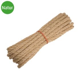 Seil, mit einseitig verpresster Öse, Sisal, 9 mm, 2 St
