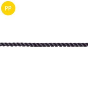 Seil, 3-schäftig gedreht, Polypropylen, multifil, 8 mm, marineblau, 1 m