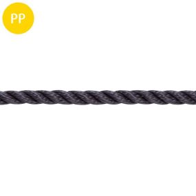 Seil, 3-schäftig gedreht, Polypropylen, multifil, 10 mm, marineblau, 1 m