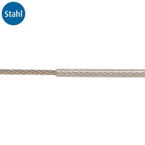 Drahtseil, 6 X 7, Stahl, PVC-ummantelt (3/4 mm), 4 mm, 1 m