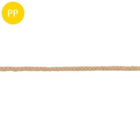 Seil, 8-fach geflochten, Polypropylen-Stapelfaser, 4 mm, hanffarben, 1 m, 130 m