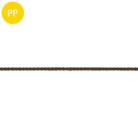 Seil, 8-fach geflochten, Polypropylen, multifil, 3 mm, braun, 1 m, 300 m