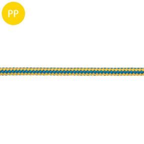 Star-line, 16-fach geflochten, Polypropylen, multifil, 8 mm, blau-gelb, 1 m