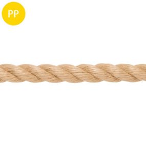 Seil, 3-schäftig gedreht, Polypropylen-Stapelfaser, 16 mm, 1 m, 30 m